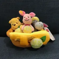 在飛比找蝦皮購物優惠-日本迪士尼 維尼 小豬 屹耳 娃娃 玩偶 蜂蜜檸檬 水果提籃