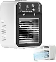 Mini Aire Acondicionado Portatil, Portable Air Conditioner for Car, Mini Draagbare Airconditioner Koeler Luchtbevochtiger,Evaporative Air Cooler with 2 Wind Speeds & 2 Cool Mists (upgraded)