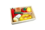 Fun Factory Wooden Pretend Play Toys Food - Cutting Bread in box- Cooking