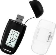 Plastic 3D Pedometer for Walking, USB Charging Accurate Step Counter, Auto Sleep Backlit Design Step Tracker with 50 mAh Battery for Men Women Kids Seniors