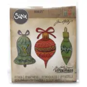 Tim Holtz Whimsy Decor Christmas Ornaments Sizzix Thinlits Die Set 663102 B19
