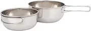 YARNOW 3Pcs Stainless Steel Camping Bowl with Handle Outdoor Tableware with Mesh Storage Bag for Easy Carrying and Cooking at Picnics and Hiking