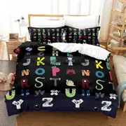 a1946 Bed Sheets Alphabet Lore Bedding Set Bed Set Aldult Kid Bedroom Duvetcover SetsBed Sheet Set3-Piece Bedding Set (1 Duvet Cover + 2 Pillow Sha
