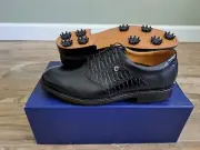 NEW RARE Footjoy 1857 Mens Golf Shoes Exclusive Classics BLK/BLK Croc 9D