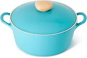 Neoflam Retro 26 cm Induction Stockpot with Die-Cast Lid, Mint, 5.5 Litre Capacity