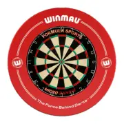 Formula Sports Micro Band 3 Dart Board and Winmau Printed Red Dartboard Surro...
