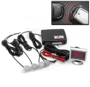 PARKING ASSIST RADAR SYSTEM 4X SENSOR+LED DISPLAY REVERSE ALERT KIT NEW W/SILENT