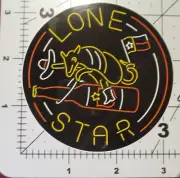 LONE STAR LIGHT Texas armadillo neony STICKER decal craft beer brewery brewing K