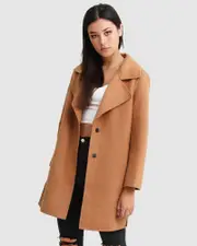 [Belle & Bloom] Ex-Boyfriend Wool Blend Oversized Jacket - Camel