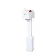 Craftsman Mailbox and Post Kit, White