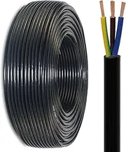 3-Core EU Certified Power Cable Flexible Line 0.5MM2-6MM2 - Heavy-Duty Oxygen-Free Copper Eco PVC Flame Retardant High Conductivity for Machinery & Automation(60ft,3C-1.5mm²)