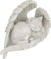 minkissy Memorial Cat Stone Garden Statue Pet Remembrance Decor for Sympathy Present