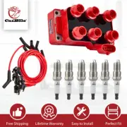 Ignition Coil & Wire Set +Spark Plug for Ford Mazda Mercury Contour Jaguar FD488 (for: Mazda)