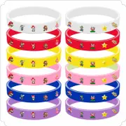 12PC Super Mario Wristbands Bracelets Birthday Party Favours Lolly Bag Filler