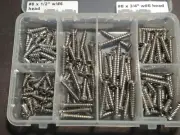 150pcs #8 w/#6 phillips oval head stainless garnish trim screws assortment M (for: Chrysler)