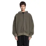 [FEAR OF GOD] Double Wool Zip-Up Hoodie Black
