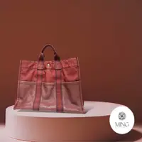 在飛比找PopChill優惠-[二手] Hermes 真品正品絕版限量棗紅色皮革款式her