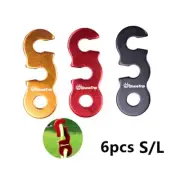 Lock Rope Fasteners Fastener Guy Line Runner 6Pcs Awning Lock Cord Rope