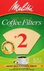 Melitta 100 Count #2 Natural Brown Cone Coffee Filters Micro Perforations