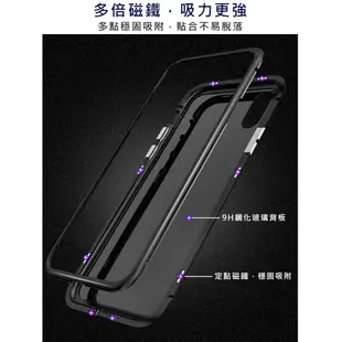 防摔專家 iPhone11金屬磁吸防刮鋼化玻璃透明背保護殼 黑