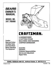 Owner’s Manual Sears Craftsman 5.0 HP Chipper-Shredder - Model 247.795950