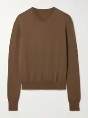 [KHAITE] KHAITE - Senta Wool-blend Sweater - Light brown - x small x small Brown
