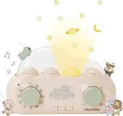 Cloud b Cloudbox Projector Night Light Story Teller with 36 Stories 4 Light Projections & 8 Melodies | Rechargeable White Noise Machine Baby | Auto Shut Off