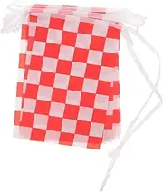 COOLHIYA String of Checkered Racing Flags for Car Events Race Car Party Decorations Flags Long for Racing Signals and Celebrations