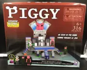 RARE PIGGY Buildable Lab Set Target Exclusive DLC Code 316 pieces w/3 Figures