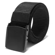 Automatic Buckle Nylon Belt Male Army Tactical Belt Mens Military Waist Canvas Belts Cummerbunds High Quality Strap black 125cm