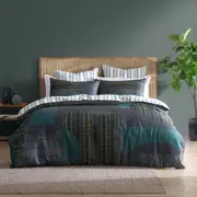 Logan & Mason Hemsworth Quilt Cover Set Charcoal