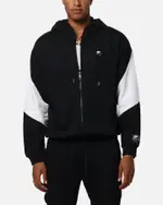 [Nike] Nike Air Full-zip Fleece Hoodie Black/white/white - Size XL XL Black/White/Whi