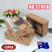 Christmas Cookie Box Kraft Paper Candy Gift Boxes Bags Food Packaging Gift UL