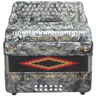 Rossetti 34 Button Accordion 12 Bass 3 Switches FBE Grey