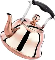 Cabilock Whistling Tea Kettle for Stove Top 1.5l Rose Gold Handle for Family and Office