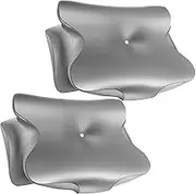 FwQoFvk 2pcs Contour Pillow Case Cover with Zipper, Soft Cervical Neck Pillow Cover, Smooth Contour Pillowcase, Machine Washable Gray Pillow Cover Suitable for Pillows of Size 63×42.5×13.8/9cm (2Pcs)