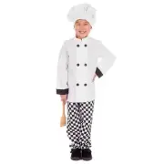 MORPH COSTUMES Kids SMALL Cook Kitchen CHEF Uniform Jacket Pants Hat NOP NEW