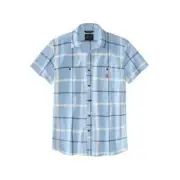 Carhartt Men's LT Rugged Flex Lightweight Short Sleeve Button Shirt Moonstone TW