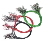 10pc 50CM Fishing Trace Lures Leader Stainless Steel Wire Fishing Line 150LB New
