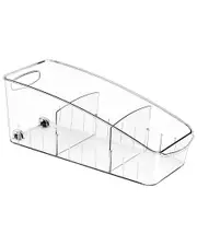 Sorbus Home Narrow Clear Organizing Bin on Wheels
