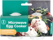 Microwave Egg Cooker Maker Perfect Eggs Cooking Kitchen Poacher Set of 2