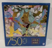 750 Piece MB Puzzles "Geometric Elements" Gold Dore