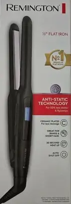 Remington Anti Static 1/2" Flat Iron, Hair Straightener Ceramic NEW