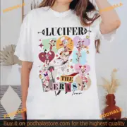 Lucifer Hazbin Hotel Era Tour Sweatshirt Morningstar and Vivziepop Cartoon Shirt