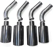 4 Pcs/lot Auto Car Exhaust Pipe Muffler Tip 304 Stainless Steel Compatible For Mercedes-Benz G-Class W463 G500 G550 G63 Exhaust Tip Nozzle(Black)