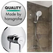 Hansgrohe Raindance S150 3Jet Shower Set 650mm with Hansgrohe Metris S Mixer