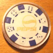 (1) Pepsi Cola Poker Chip Golf Ball Marker - White