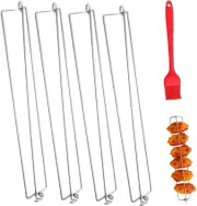 4Pcs Clamping Wing Rails for Grilling Chicken Wings and Chunks of Meat,Suitab...