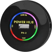 zaqwsx Round Desktop USB HUB Adapter 9V 12V 15V Splitter Docking Station for Laptop Phone Tablet Computer Office