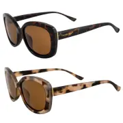 Islander Eyes Dominica Sunglasses 2 Pairs Dark/Pink Tortoise Frame w/ Brown Lens